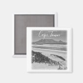 Cape Town Table Mountain Ocean Waves Beach Magnet (Recto/Verso)