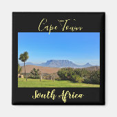 Cape Town Table Mountain View Gris Magnet (Devant)