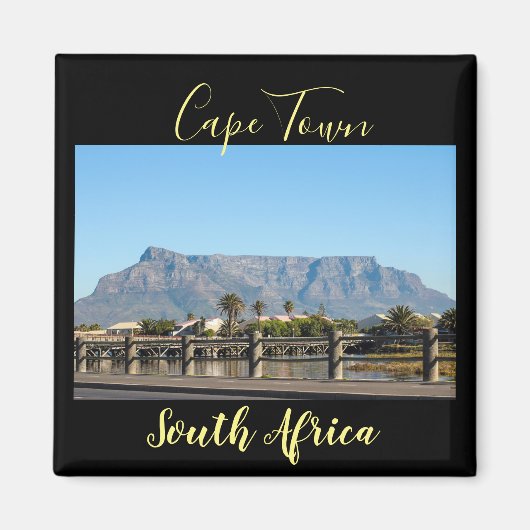Cape Town Table Mountain View Paysage Magnet (Devant)