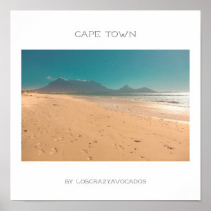 Cape Town Tafelberg Strand Oceaan Poster