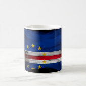 Cape Verde flag brush stroke, national flag Koffiemok (Center)