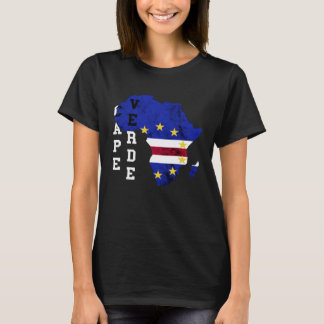 Cape Verde Map Cape Verdian Roots Archipelago Isla T-shirt