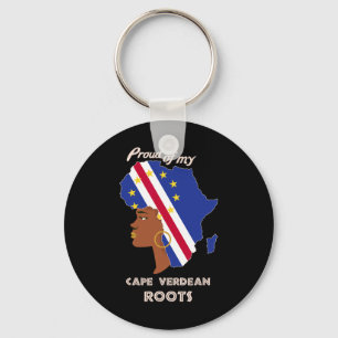 Cape Verdean Roots Black History Maand Vrouwen Sleutelhanger
