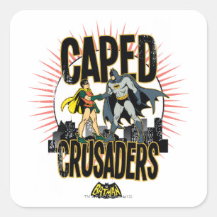 Caped Crusaders Afbeelding Vierkante Sticker