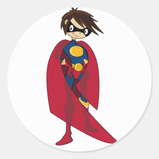 Caped Hero Sticker (Voorkant)