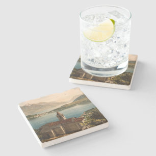 Capello St Angelo, Lake Como, Lombardije, Italië Stenen Onderzetter