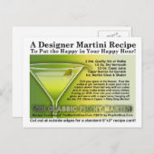 Caper Berry Filthy Martini Recept Briefkaart (Voorkant / Achterkant)