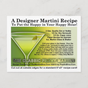 Caper Berry Filthy Martini Recipe Briefkaart