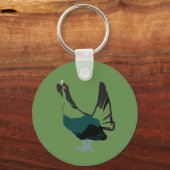 Capercaillie Art Basic Button Key Ring Sleutelhanger (Voorkant)