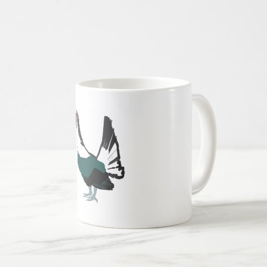 Capercaillie oiseau Art classique Mug blanc (Devant droit)