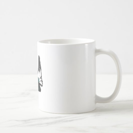 Capercaillie oiseau Art classique Mug blanc (Droite)