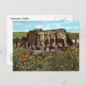 Capernaum, Galilea, Vroege Synagogue Briefkaart (Voorkant / Achterkant)