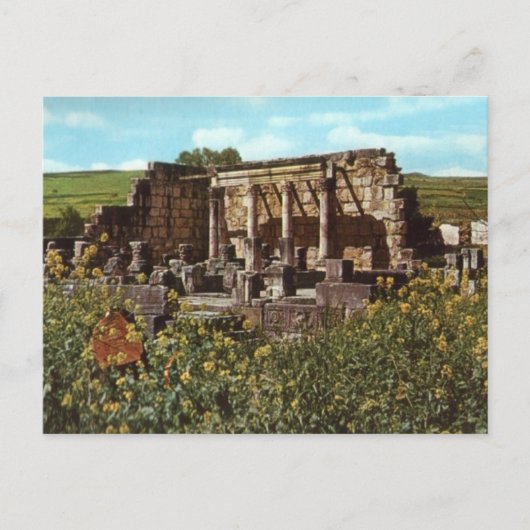 Capernaum, Galilea, Vroege Synagogue Briefkaart (Voorkant)