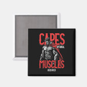 Capes Optional Muscles Required Funny Gym Meme 1  Magneet (Voorkant / Achterkant)