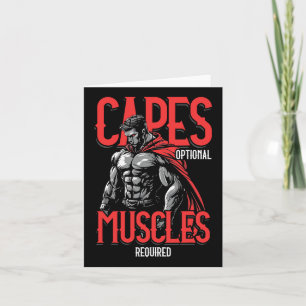 Capes Optionele Spieren Vereiste Grappige Gym Meme Kaart