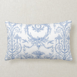 Capetian Toile blueberry Kussen