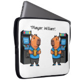 Capibara Arcade Retro Laptop Sleeve (Voorkant Rechts)