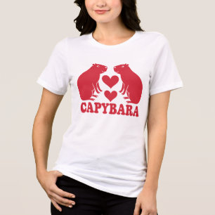 capibara in liefde Tri-Blend shirt