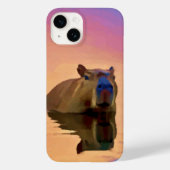 Capibara komt uit een rustig meer Case-Mate iPhone case (Achterkant)