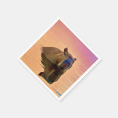 Capibara komt uit een rustig meer servet (Hoek)