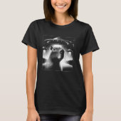 Capibara Selfie Invasie UFO Grappig Capibara Motie T-shirt (Voorkant)