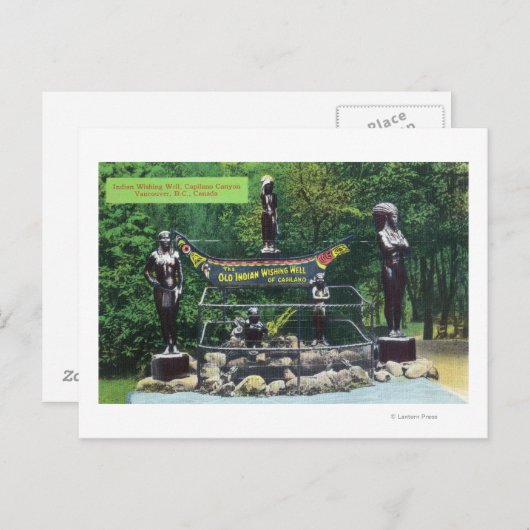 Capilano Canyon Indian Wishing Well Uitzicht Briefkaart (Voorkant / Achterkant)
