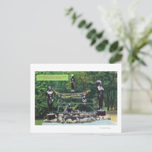 Capilano Canyon Indian Wishing Well Uitzicht Briefkaart (Staand voorkant)