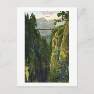 Capilano Canyon Uitzicht van het kroongebergte Briefkaart