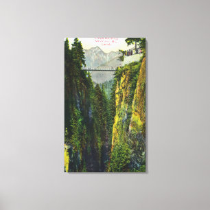 Capilano Canyon Uitzicht van het kroongebergte Canvas Afdruk