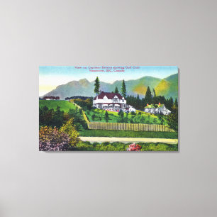 Capilano Estates die de Golfclub toont Canvas Afdruk