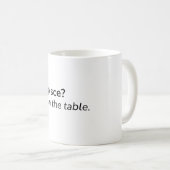 Capisce? Je dirige la table. – Tasse à café (Devant droit)