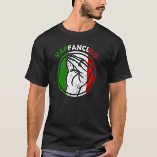 Capisci Vaffanculo Italiaanse vlag Handgebure T-shirt