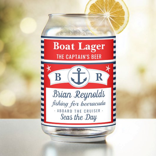 Capitaine Bateau Lager Beer Striped Ship Ancre Cus