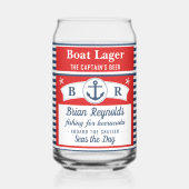 Capitaine Bateau Lager Beer Striped Ship Ancre Cus (Verso)