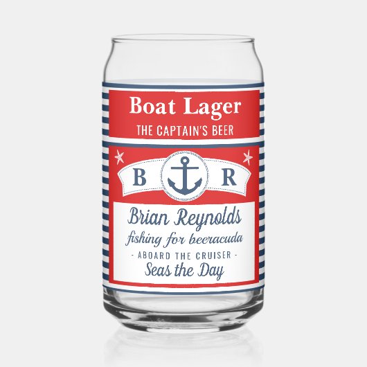 Capitaine Bateau Lager Beer Striped Ship Ancre Cus (Verso)