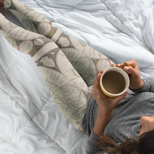 Capitaine Cook World Map 1799 Leggings - Cool