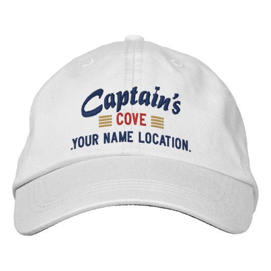 Capitaine COVE Personnalisez-le casquette brodé (Devant)