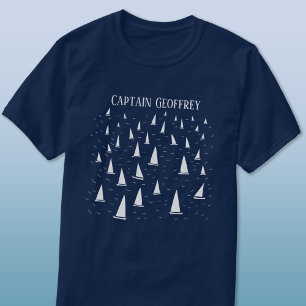 Capitaine de bateau à voile T-shirt personnalisé