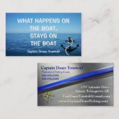 CAPITAINE de BATEAU - modèle de carte de visite (Devant / Derrière)