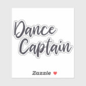 Capitaine de danse dans Sticker de typographie de  (Feuille)