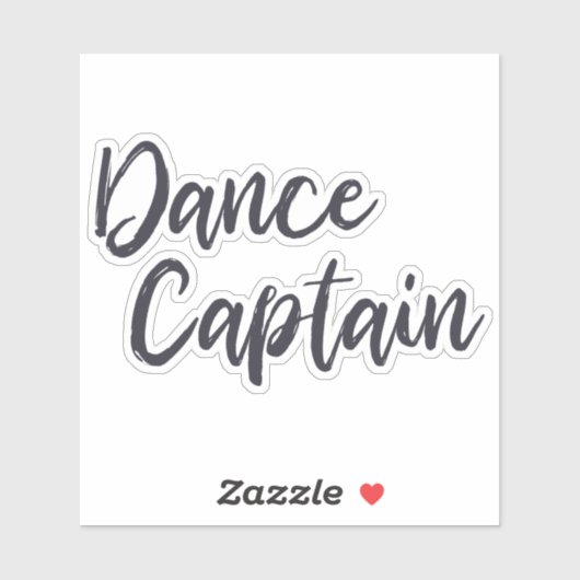 Capitaine de danse dans Sticker de typographie de  (Feuille)
