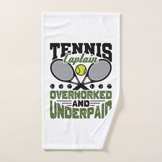 Capitaine de Tennis Surmené et Sous-payé (Serviette à main)