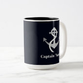 Capitaine fait sur commande Mug avec l'Ancre (Devant droit)