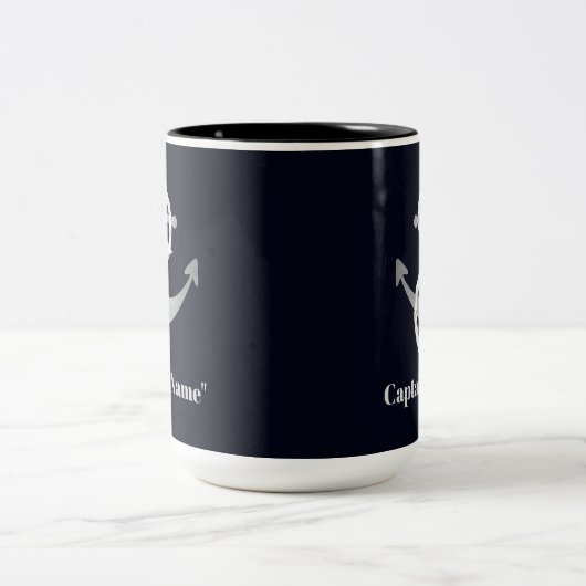 Capitaine fait sur commande Mug avec l'Ancre (Centre)