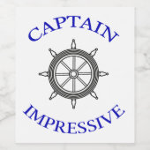 Capitaine Impressionnant Étiquette Vin (Étiquettes simples)