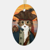 Capitaine Lion, chat de pirate et ornement d'art (Gauche)