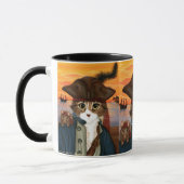 Capitaine Lion, chat de pirate et tasse d'art (Gauche)