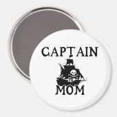 Capitaine Maman Magnet rond (Recto/Verso)