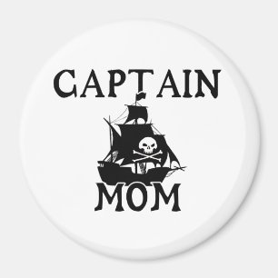 Capitaine Maman Magnet rond