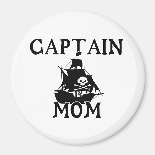 Capitaine Maman Magnet rond (Devant)